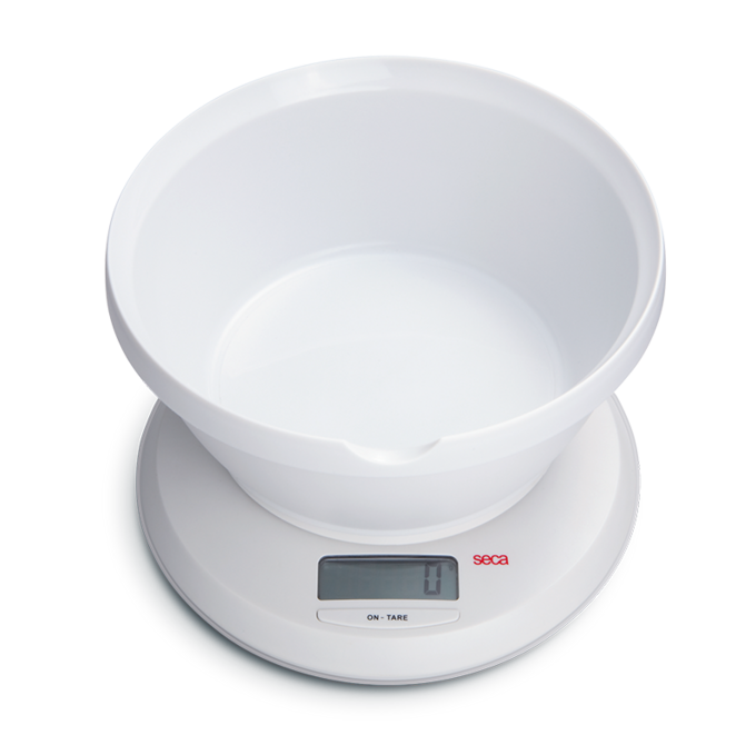 Easy measure digital kitchen scale with food tray